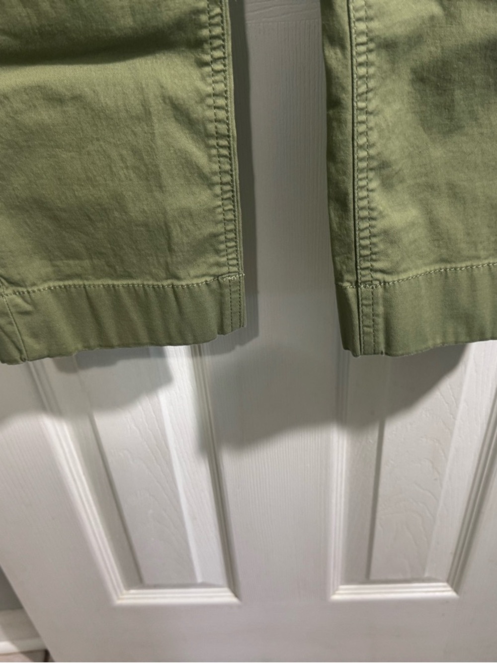 Loft Olive Green Pants With Label Detail View 3